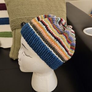 Handmade Colorful Striped Knit Hat